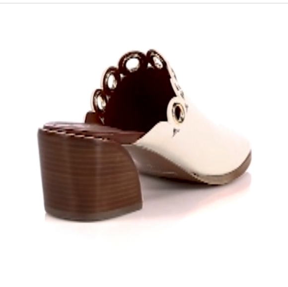 SEE by Chloe Steffi Grommet Leather Mules Size 7.5 - Picture 6 of 11